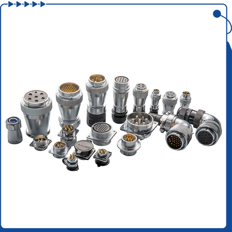 Connettore impermeabile rotondo in metallo